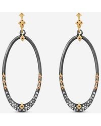 Armenta - 18K & Sterling Ruby & Diamond Oval Hoop Earrings 2037 - Lyst