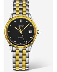 Longines - Flagship Diamonds Dial Two-Tone Automatic Watch L4.774.3.57.7 - Lyst