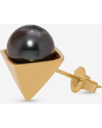 Assael - 18K Tahitian Natural Color Cultured Pearl Mono Stud Earring Eg-Pyth-1 - Lyst