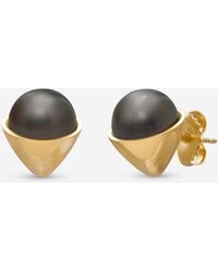 Assael - 18K Tahitian Natural Color Cultured Pearl Stud Earrings Eg-Oyth-2 - Lyst