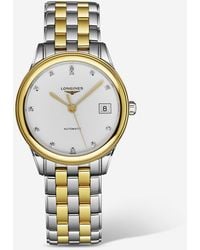 Longines - Les Grandes Flagship Two-Tone Diamond Automatic Watch L47743277 - Lyst