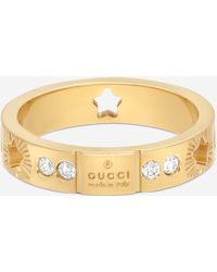 Gucci - Icon 18K Diamond Band Ring Ybc662057001010 - Lyst