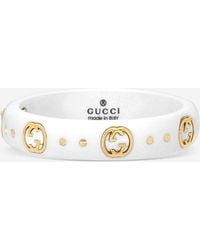 Gucci - Icon 18K & Zirconia Band Ring Ybc679262002011 - Lyst