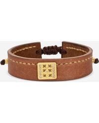 Armenta - 18K, Blackened Sterling & Leather Champagne Diamond Bracelet 18982 - Lyst