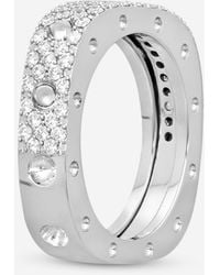 Roberto Coin - Pois Moi 18K Diamond 1-Row Square Band Ring Sz. 6.5 888703Aw65X0 - Lyst