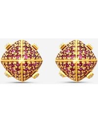 Goshwara - Sugarloaf 18K Ruby And Diamond Stud Earrings Je0231-Ru-Y - Lyst