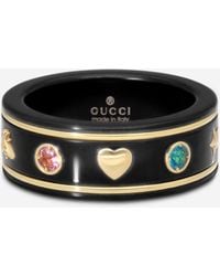 Gucci - Icon 18K & Synthetic Corundum Topaz Thin Band Ring Ybc527095002009 - Lyst