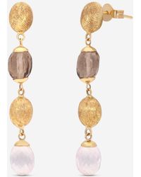 Nanis - 18K Rhodonite & Crystal Drop Earrings On4-539 - Lyst