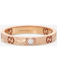 Gucci - Icon 18K Diamond Band Ring Ybc727892001015 - Lyst