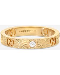 Gucci - Icon 18K Diamond Band Ring Ybc727892002011 - Lyst