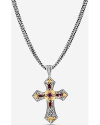 Konstantino - Artemis Sterling & 18K Cross Pendant Necklace Stkj338-112-Cut.Chkj2-131-51 - Lyst