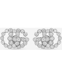 Gucci - Gg Running 18K Diamond Stud Earrings Ybd48167600300U - Lyst