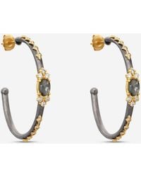 Armenta - Old World 18K & Sterling Multistone Hoop Earrings 18664 - Lyst