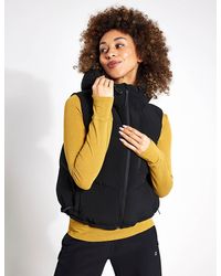 GOODMOVE - Hooded Cropped Puffer Gilet - Lyst