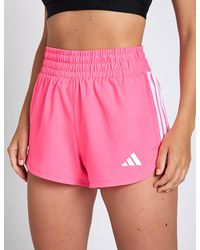 adidas - Women's Pacer Workout Woven High Rise Shorts - Lyst