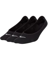 Nike Everyday Lightweight Footie Socks (3 Pairs) - Black