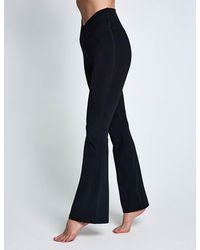 adidas - Women's 3 Stripes Studio All Me Flare X-over leggings - Lyst