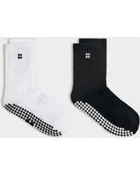 Sweaty Betty - Women's Pilates Crew Gripper Sock 2 Pack - Lyst