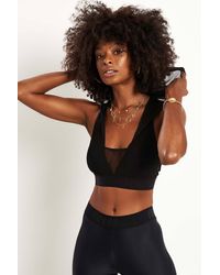 Ivy Park Regal Drape Hooded Bra - Black