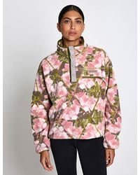 Columbia - Women's Helvetia Ii Cropped Sherpa Half Snap Printed Fleece - Lyst