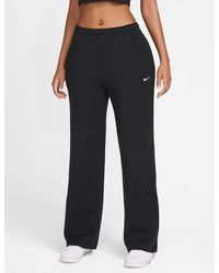 Nike - Women's Studio Fleece Open-hem Pants - Lyst