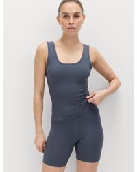 GOODMOVE - Women's Modal Rich Rib Square Neck Fitted Vest - Lyst