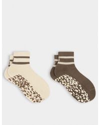 Sweaty Betty - Women's Animal Print Mini Pilates Crew Gripper 2 Pack - Lyst