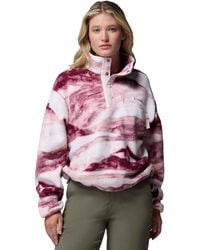 Columbia - Women's Helvetia Ii Cropped Sherpa Half Snap Printed Fleece - Lyst
