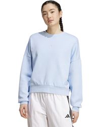 adidas - Women's Essentials Small Logo Feelcozy Sweatshirt - Lyst