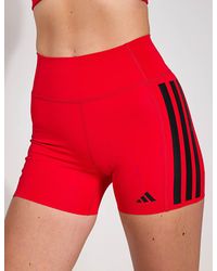 adidas - Women's Optime 3-stripes 1/4 Short leggings - Lyst