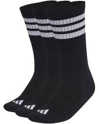 adidas - Women's 3-stripes Cushioned Crew Socks 3 Pair Pack - Lyst