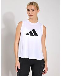 adidas - Women's Train Essentials Big Performance Logo Training Tank Top - Lyst
