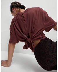 GOODMOVE - Women's Modal Blend Lightweight Tie Back T-shirt - Lyst