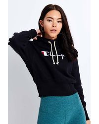 Champion Script Logo Reverse Weave Hoodie - Blue