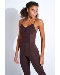 Nike Yoga Luxe Dri-fit Jumpsuit - Brown