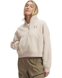 Under Armour - Women's Icon Fleece Oversized 1/2 Zip - Lyst