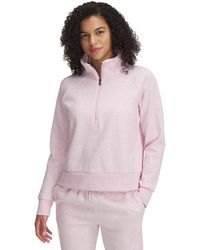 Under Armour - Women's Rival Fleece 1/2 Zip - Lyst