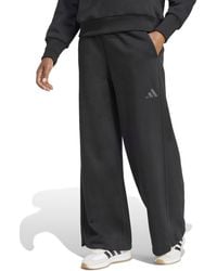 adidas - Women's All Szn Fleece Loose Wide-leg Pants - Lyst