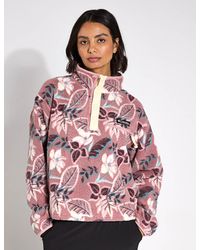 Columbia - Women's Helvetia Ii Cropped Sherpa Half Snap Printed Fleece - Lyst