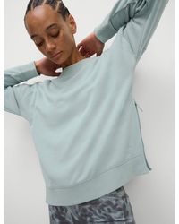 GOODMOVE - Women's Cotton Rich Mesh Panel Relaxed Sweatshirt - Lyst