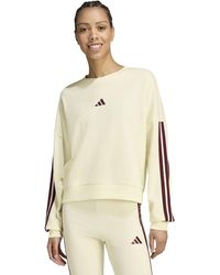 adidas - Women's Essentials 3-stripes French Terry Sweatshirt - Lyst