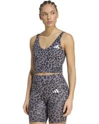 adidas - Women's Workout Essentials Leopard Print Tank Top - Lyst