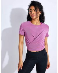 Nike Dri-fit One Luxe Short-sleeve Top - Purple