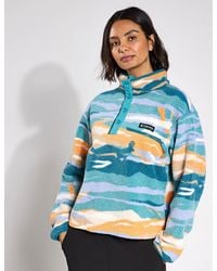 Columbia - Women's Helvetia Ii Cropped Sherpa Half Snap Printed Fleece - Lyst