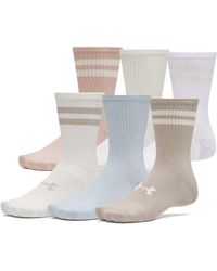 Under Armour - Women's Essential 6-pack Crew Socks - Lyst