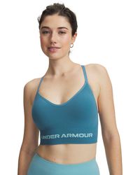 Under Armour - Vanish Seamless Low Sports Bra Boundless Haze - Lyst