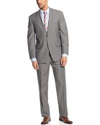 Marc New York By Andrew Mark Solid Light Two Button Wool Suit - Gray