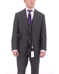 Armani Super 150's Tailored-fit Wool Suit in Gray for Men | Lyst