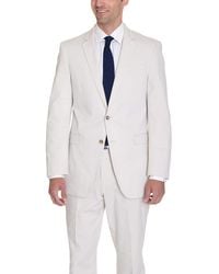 Kenneth Cole Slim Fit Solid Light Tan Two Button Cotton Stretch Summer Suit - Natural
