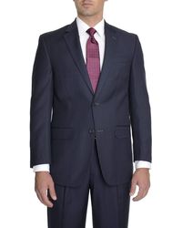 Izod Classic Fit Blue Striped Suit